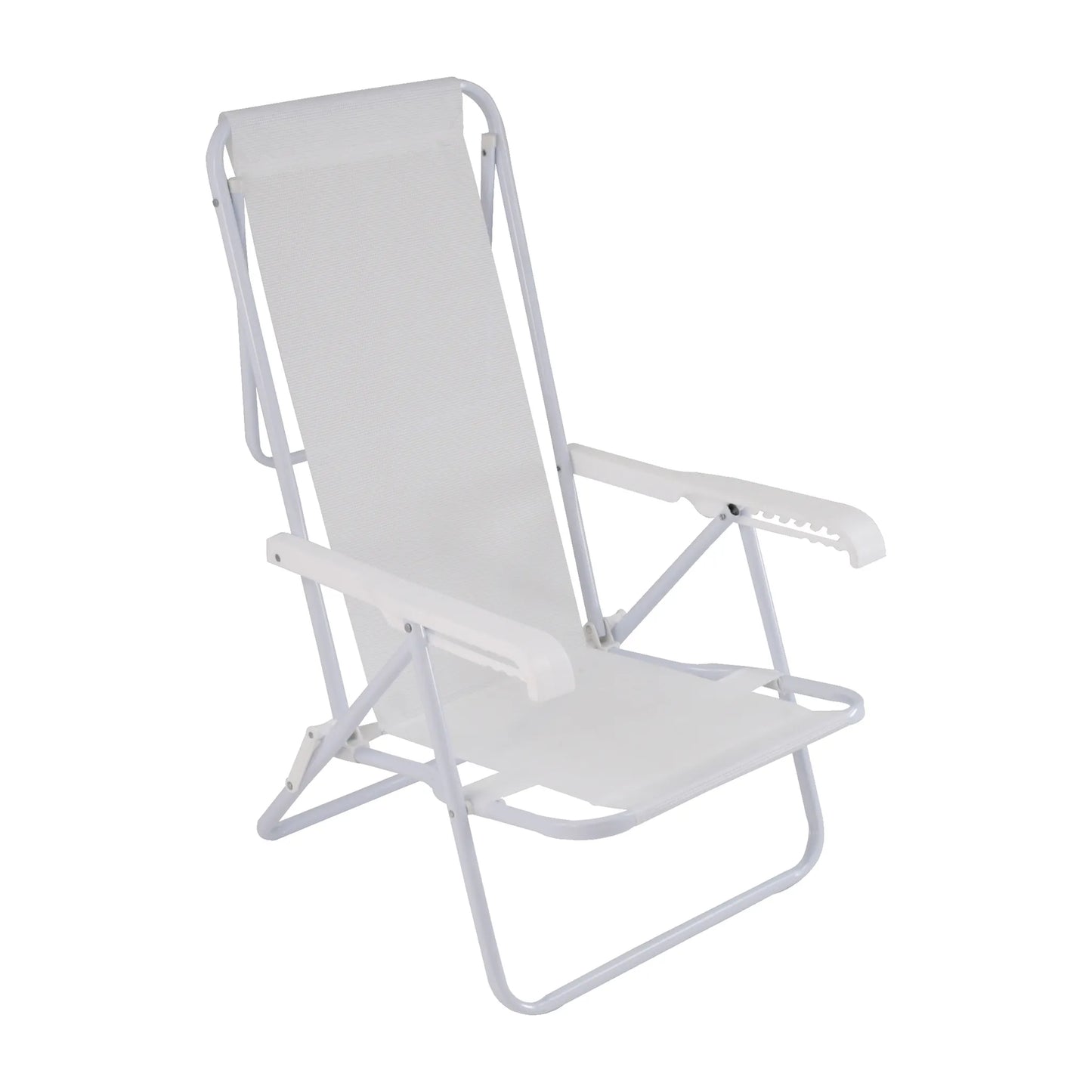 Silla Reclinable Acero 8 Pos. Sannet Blanca