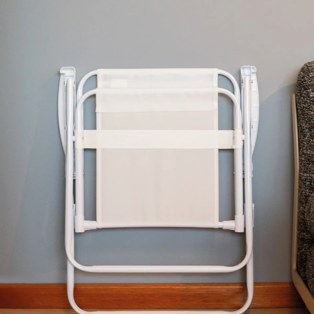 Silla Alta Acero Blanca