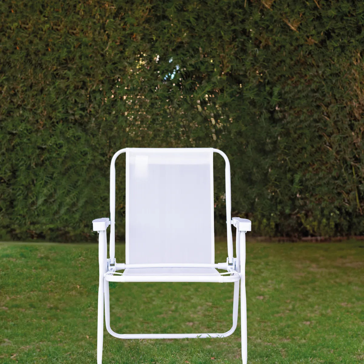 Silla Alta Acero Blanca