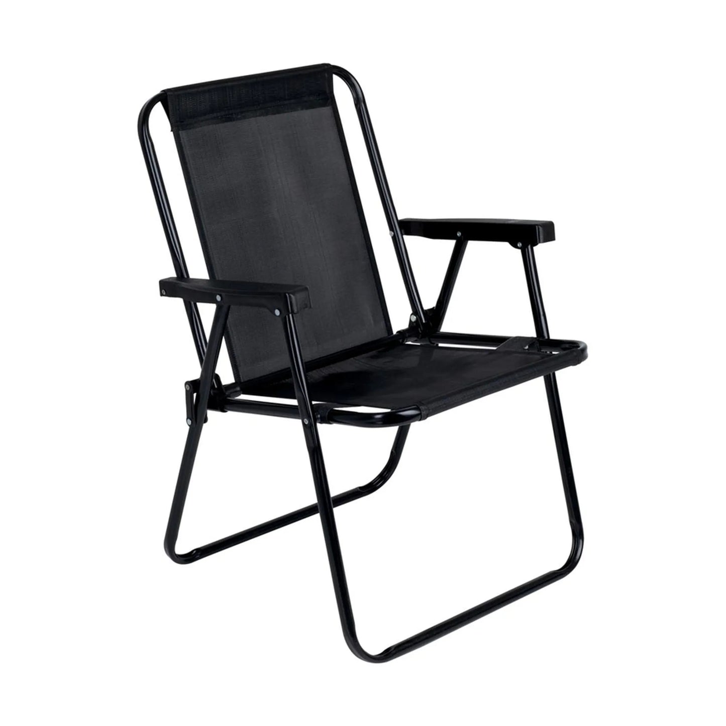 Silla Alta Acero Negra