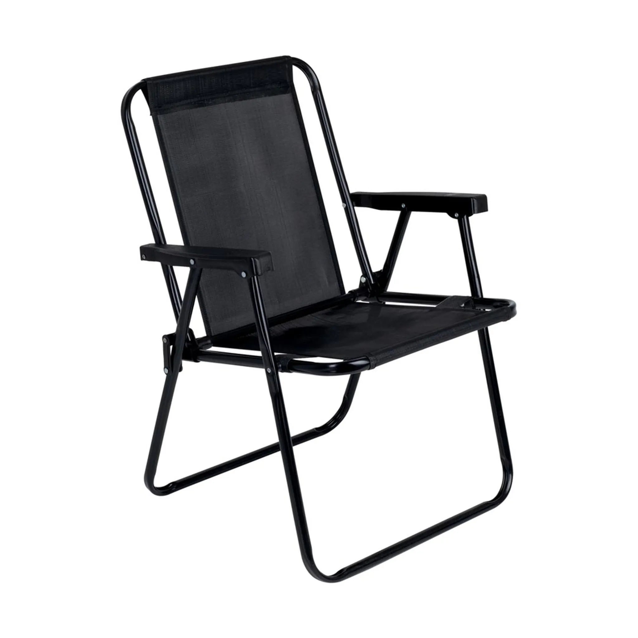 Silla Alta Acero Negra