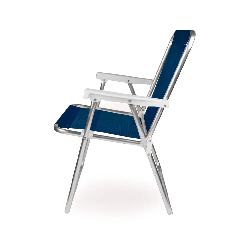 Silla Alta Sannet Aluminio Azul Marino