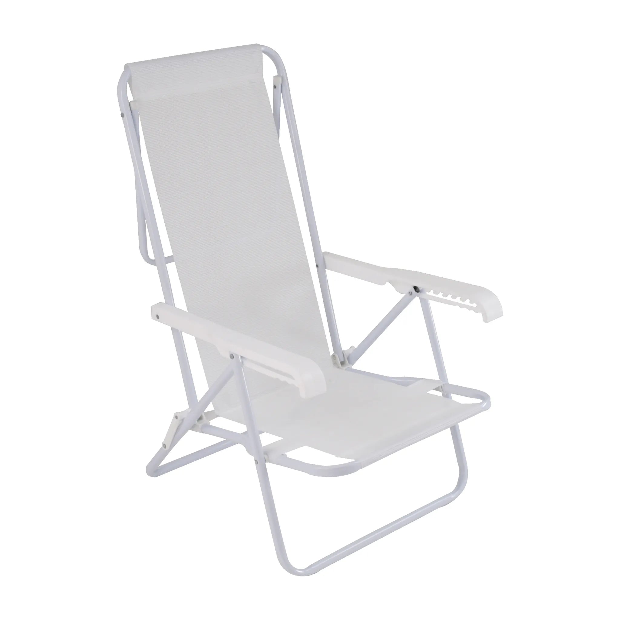 Silla Reclinable Acero 8 Pos. Sannet Blanca