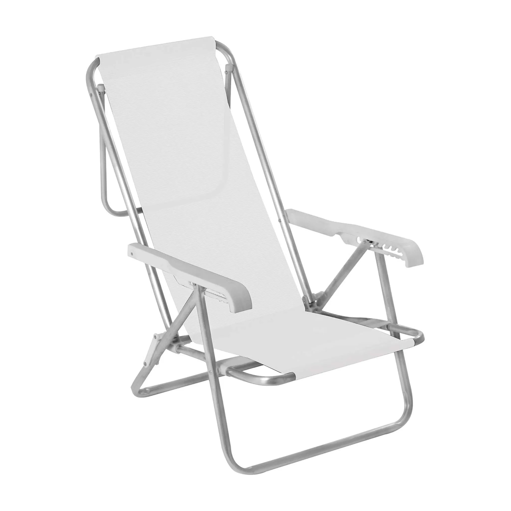 Silla Reclinable Aluminio 8 Pos. Sannet Blanca