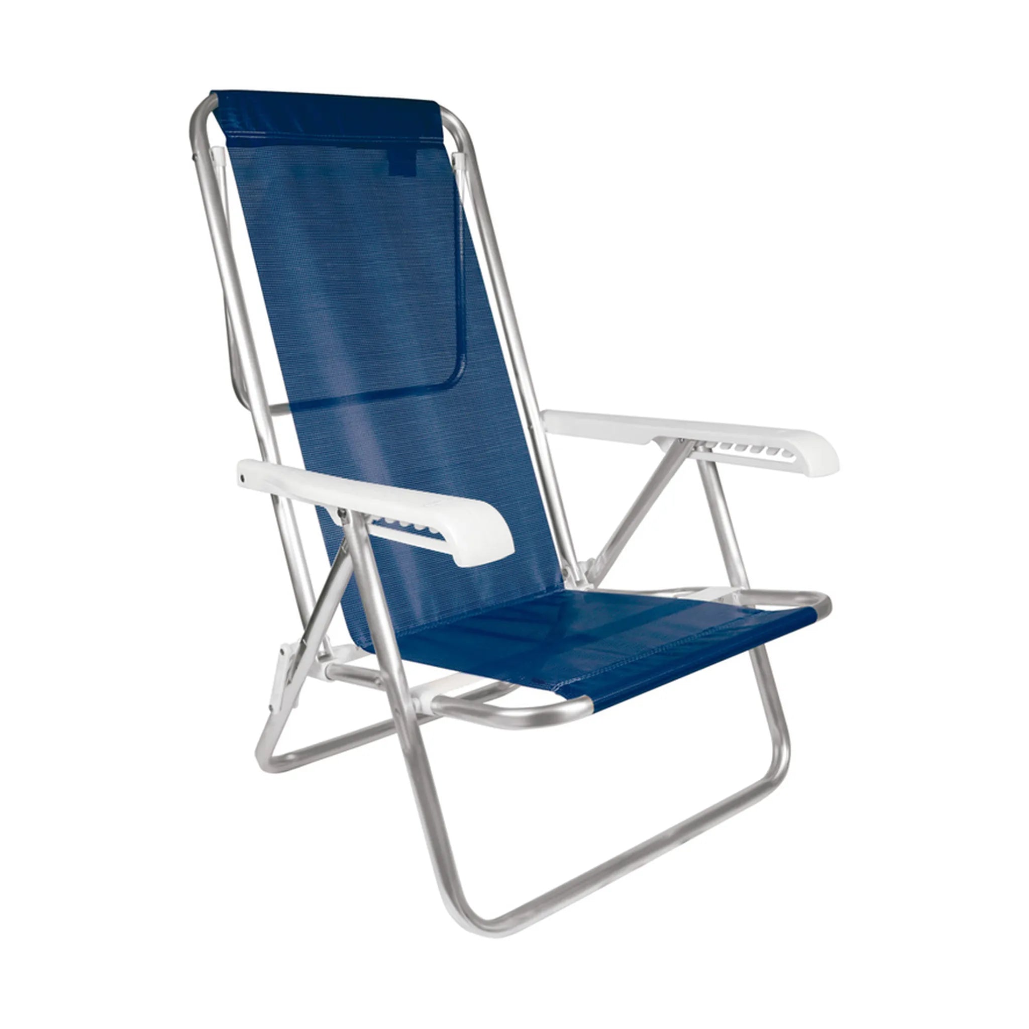 Silla Reclinable Aluminio 8 Pos. Sannet Azul Marino